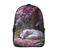 kaiyun Blanco FBuey Under The Cherry Tree Mochila Escolar Para Infantil Niño Niña,Alta Capacidad Mochilas Viaje De Bolsas Para 16 inch