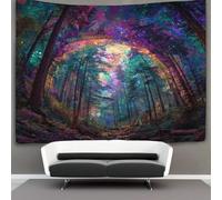 kaiyun Bosque fantástico con vista a la montaña Tapiz De Pared Tapices Estéticos Decoración De Habitación Para,sala De Estar,universidad Decoración Del Hogar 100cmx150cm