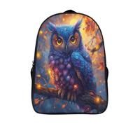 kaiyun Búho Bolsa De Escuela De Niño Y Niña,Mochila De Escuela Primaria Con Estampado De Bosque Misterioso Dibujos Niños Adolescentes 16 inch