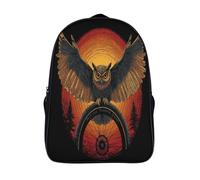 kaiyun Búho Niños, Niñas Y Adolescentes, Bolsa De Escuela Ligera Para Portátil, Rueda gigante redonda de bicicleta de montaña Mochila Informal 16 inch