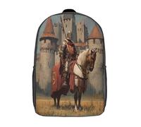 kaiyun Caballería del reino medieval Mochila Escolar Para Niños Gran Capacidad En 3D Para Estudiantes De Primaria Y Secundaria De 17inch