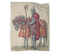 kaiyun Caballeros ingleses Medievales Manta,Suave,Cómoda Y,con Patrón 3D Sofá Cama,Adecuado para Uso Doméstico Y Camping.,50x60inch(127x152cm)