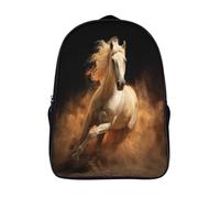 kaiyun Caballo de fuego corriendo sobre un fondo negro Mochilas Escolar Impresos En 3D Estudiantes De Primaria Y Secundaria Bolsas 39x29x16cm