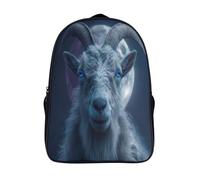 kaiyun Cabra's Head Under The Full Luna Mochilas Hombre Chicas Bolsas Para Trabajo,viaje,diario,escolar Y Escolares De Gran Capacidad 16 inch