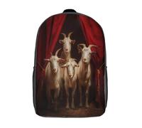 kaiyun Cabras in The Circus Bolsas Niños Con Diseño Transpirable Y Cremallera Mochila Escolar Estudiantes Adolescentes Chicos Chicas 17inch