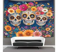 kaiyun Calavera de azúcars Decoraciones Tapiz Various Flores And Patterns Impresión 3D Manta De Pared Póster Ideal Como Decoración De Habitación, Salón Y Dormitorio 70cmx100cm