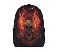 kaiyun Calavera Head Bolsa Unisex,Gótico Mochila Escolar Para Adolescentes Ultraligero 16 inch
