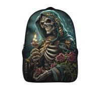 kaiyun Calavera Santa Muerte,mochilas De Viaje Impresas En 3D, Ligero Y Transpirable Bolsa De Escuela Escolar Para Niños 16 inch