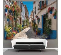 kaiyun Calles pintorescas del Alcázar, España Tapiz Colgar En La Pared, Wall Tapestry, Para Decoración De Dormitorio, Celebración De Fiesta De Cumpleaños O Fondo De Jardín 70cmx100cm