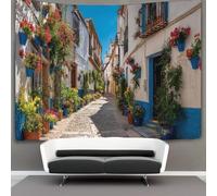 kaiyun Calles y paisajes urbanos de Alcázar, España Tapiz Tapices De Pared,Colcha De Pícnic, Decorativo Toalla De Playa 130cmx150cm