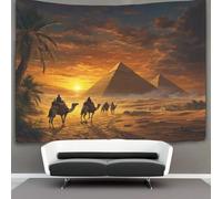 kaiyun Camello al atardecer Tapiz Para,Pirámides de Egipto Tapices Artísticos Decoración Para Colgar En La Pared Para Sala De Estar Dormitorio 70cmx100cm