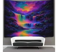 kaiyun Cascada arcoíris,Arte de Paisaje Fantástico Tapiz Para Colgar En La Pared,estético Decoración Del Hogar Para Sala De Estardormitorio 180cmx230cm