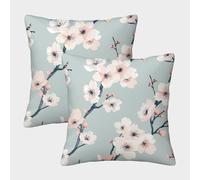 kaiyun Cereza Blossoms Cojín Almohada 3D Rosa and Blanco Suave Al Tacto,sofá Silla Muebles para El Hogar 45x45cm 2 Paquetes