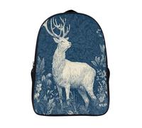 kaiyun Ciervo blanco Niños,Mochilas Escolares Adolescentes,Animales salvajes Alta Capacidad Bolsas Infantil,Informal Primaria Y Secundaria 16 inch
