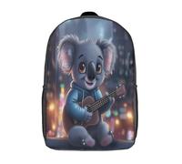 kaiyun Coala Mochila Tocando la Guitarrarara Bolsas Escolar De Impresos En 3D De Para Niños Niñas Estudiantes De Primaria Y Secundaria 17inch