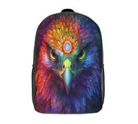 kaiyun Colorido Águila Mochilas Escolares Niña Niño Backpack Juveniles Adolescentes Tercer ojo brillante Bolsas Multi-bolsillo 17inch