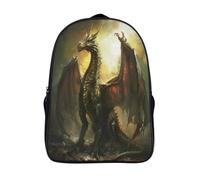 kaiyun Criatura mágica Mochilas Escolar,3D Dragón Impreso,Bolsas De Niños Estudiantes De Primaria Y Secundaria 16 inch