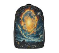 kaiyun Cuerpos Celestiales, Mandalas Niños, Niñas Y Adolescentes, Bolsa De Escuela Ligera Para Portátil, Planeta llameantea Mochila Informal 17inch