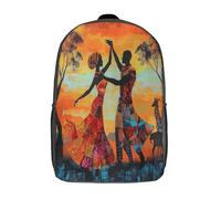 kaiyun Cultura Africana-Graceful Dancers at Atardecer Mochila Niña Chicos Bolsa De Escuela Adolescentes Colegio Infantil 17inch