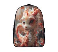 kaiyun Cute Baby Dragón Chinese Dragón,mochilas De Viaje Impresas En 3D, Ligero Y Transpirable Bolsa De Escuela Escolar Para Niños 16 inch