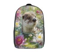kaiyun Cute Nutria. Mochila Escolar Para Infantil Nenúfar brillante Niño Niña,Alta Capacidad Mochilas Viaje De Bolsas Para 17inch