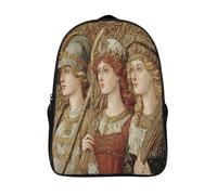 kaiyun Dama renacentista del siglo XV,mochilas De Viaje Impresas En 3D, Ligero Y Transpirable Bolsa De Escuela Escolar Para Niños 39x29x16cm
