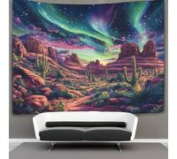kaiyun Desierto Landscape Tapiz De Pared Aurora Rotating in The Cielo Tapices Estéticos Decoración De Habitación Para,sala De Estar,universidad Decoración Del Hogar 100cmx150cm