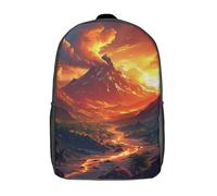 kaiyun Desierto Niños, Niñas Y Adolescentes, Bolsa De Escuela Ligera Para Portátil, Volcán Mochila Informal 17inch