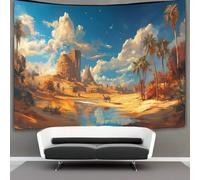 kaiyun Desierto Oasis Tapiz Palmera Árboles Tapices De PaRojo,Colcha De Pícnic, Decorativo Toalla De Playa 180cmx230cm