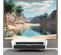 kaiyun Desierto Tapiz Oasis Tapiz Para Colgar En La PaRojo Del Dormitorio Decoración Del Hogar Impresión HD Para Sala De Estar,dormitorio Y Dormitorio 70cmx100cm