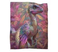 kaiyun Dinosaurioio rapaz Blanket Sofa Throw 3D Impreso Colores del arcoíris Es Suave Y Cómodo Al Tacto,Adecuado para Que Toda La Familia Se Mantenga Abrigada 40x50inch(100x130cm)