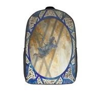 kaiyun Dios del destino y la magia Bolsas Niños Con Diseño Transpirable Y Cremallera Redondo Mochila Escolar EstudiHormigaes Adolescentes Chicos Chicas 17inch