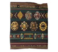 kaiyun Diseños Aztecas Manta Estampada 3D Colcha De Diseño Ropa De Cama De Microfibra Suave Y Sofá Ropa De Cama 50x60inch(127x152cm)