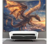 kaiyun dragón Algodon Sheets Curtains Tapices,Soaring between Heaven And tierra Decoración De Pared Tapiz,para Dormitorio, Salón, Casa 70cmx100cm