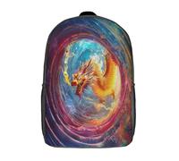 kaiyun Dragón Bolsa Unisex,Túnel de nanotubos de carbono Mochila Escolar Para Adolescentes Ultraligero 17inch