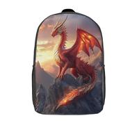kaiyun Dragón de fantasía Mochila Infantil Colegio Y La Guardería Con Arte de criaturas míticas Bolsa De Escuela Ideal Niños Y Niñas 17inch