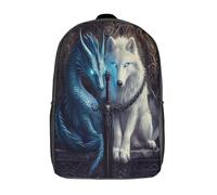 kaiyun Dragón de fantasía-mythical Beast Art Mochila Niña Chicos Escolares Adolescentes Bolsa De Escuela Infantil 17inch