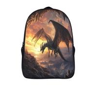 kaiyun Dragón Mochila Escolar Para Niños Gran Capacidad Entrada de la cueva En 3D Para Estudiantes De Primaria Y Secundaria De 16 inch