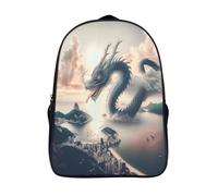 kaiyun Dragón Mochila Niña Chicos Nubes de tormenta Bolsa De Escuela Adolescentes Colegio Infantil 16 inch