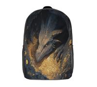 kaiyun Dragón Mochilas Hombre Chicas Monedas de oro en la cueva oscura Bolsas Para Trabajo,viaje,diario,escolar Y Escolares De Gran Capacidad 17inch