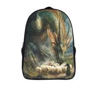 kaiyun Dragón Mochilas Infantiles Bandada 3D Impreso Niños De Colegio Viajes Deportes Bolsa De Escuela 16 inch