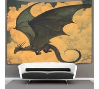 kaiyun Dragón Tapiz De Pared Flying to The Cielo Thick Nubes Wall Tapestry, Ela Decoración Para Sala Estar Dormitorio La Pared Del 150cmx200cm