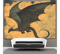 kaiyun Dragón Tapiz De Pared Flying to The Cielo Thick Nubes Wall Tapestry, Ela Decoración Para Sala Estar Dormitorio La Pared Del 70cmx100cm