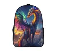 kaiyun Dragon Under The Starry Sky Mochilas Escolar Beautiful Wings Impresos En 3D Estudiantes De Primaria Y Secundaria Bolsas 16 inch