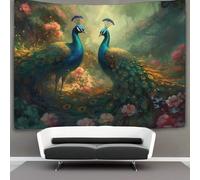 kaiyun Dúo de pavos reales Tapiz Para,Estilo de arte fantástico Tapices Artísticos Decoración Para Colgar En La Pared Para Sala De Estar Dormitorio 130cmx150cm