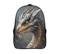 kaiyun EArteh Dragón Escamas grises parduscas,mochilas De Viaje Impresas En 3D, Ligero Y Transpirable Bolsa De Escuela Escolar Para Niños 16 inch