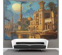 kaiyun Egipto,Cairo Arquitectura de la ciudad Tapiz Para Colgar En La Pared,estético Decoración Del Hogar Para Sala De Estardormitorio 130cmx150cm