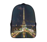 kaiyun Eiffel Torre Bolsa Unisex,Edificio emblemático Mochila Escolar Para Adolescentes Ultraligero 16 inch