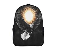 kaiyun El águila extiende sus alas y se eleva Bolsa De Escuela De Niño Y Niña,Mochila De Escuela Primaria Con Estampado De Sol deslumbrante Dibujos Niños Adolescentes 16 inch