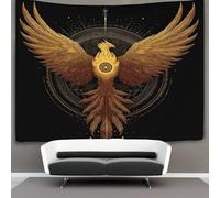 kaiyun El Ave Fénix renace de las cenizas, símbolos alquímicos Tapiz Estético Del Dormitorio - De Pared Independiente Decoración De La Habitación 130cmx150cm